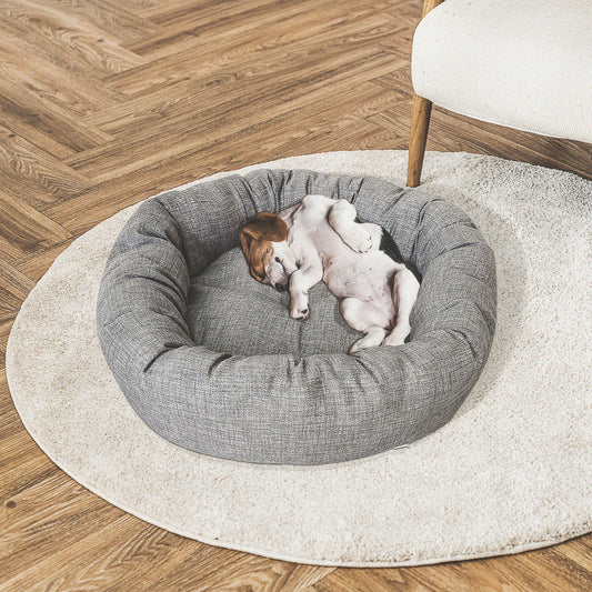 Donut shaped bed for dogs and cats| Puffy