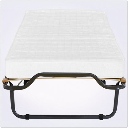 Folding camp bed 80x200 cm, 38 cm high, Memory Foam mattress.