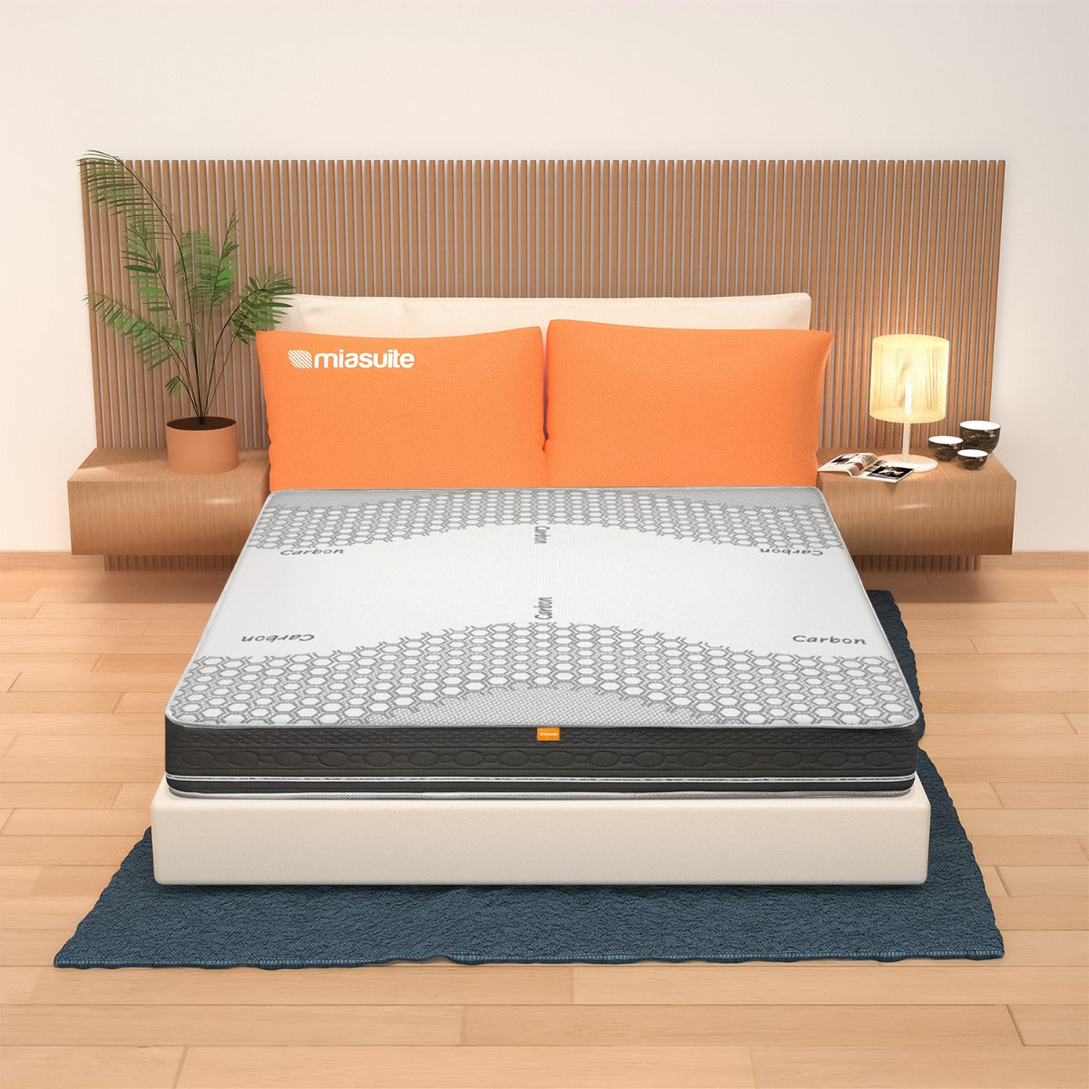 Pocket Spring and Memory Mattress, 25 cm high - Carbon Covering. | Zefiro