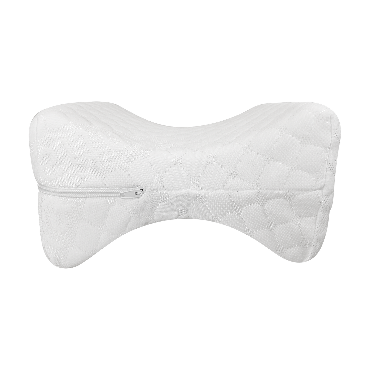 Leg and knee pillow, ergonomic foam, removable cover.