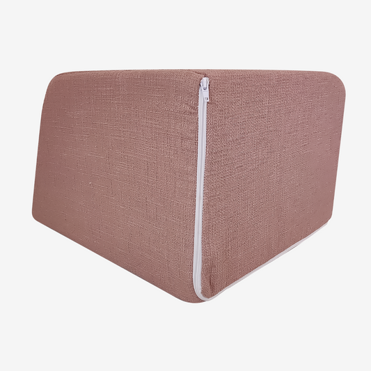 Trapezoid cushion, leg lifting, removable cover.