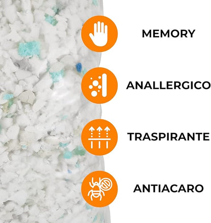 Trucioli Memory Foam e Waterfoam 100%, per Riempimento - Imbottitura per cuscini